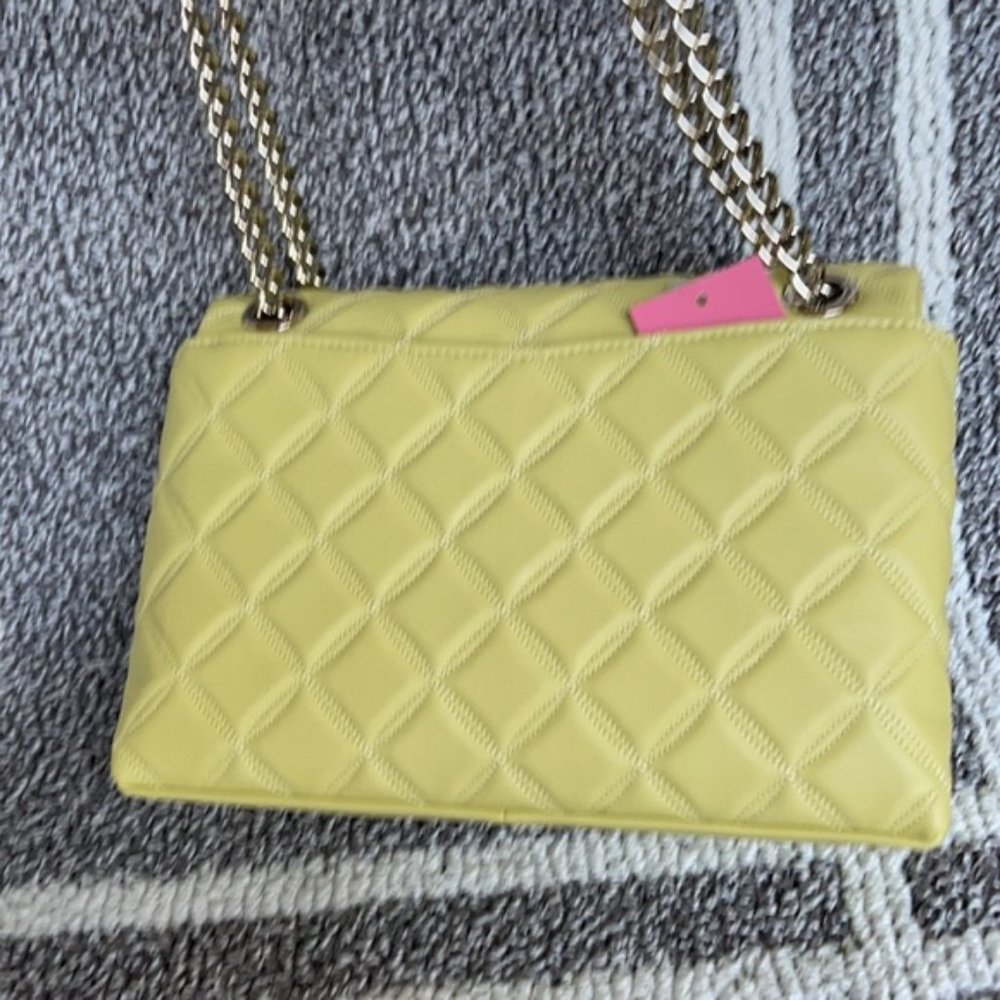 Kate Spade Natalia Smooth Leather Medium Flap Shoulder Bag Frosty Lime - Picture 11 of 16